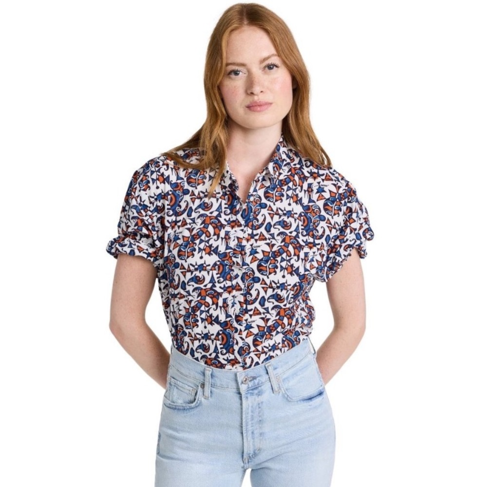 Xirena Chance Blouse in Amalfi Blue